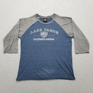 Prairie Mountain Shirt‎ Mens Medium Blue Gray Lake Tahoe
